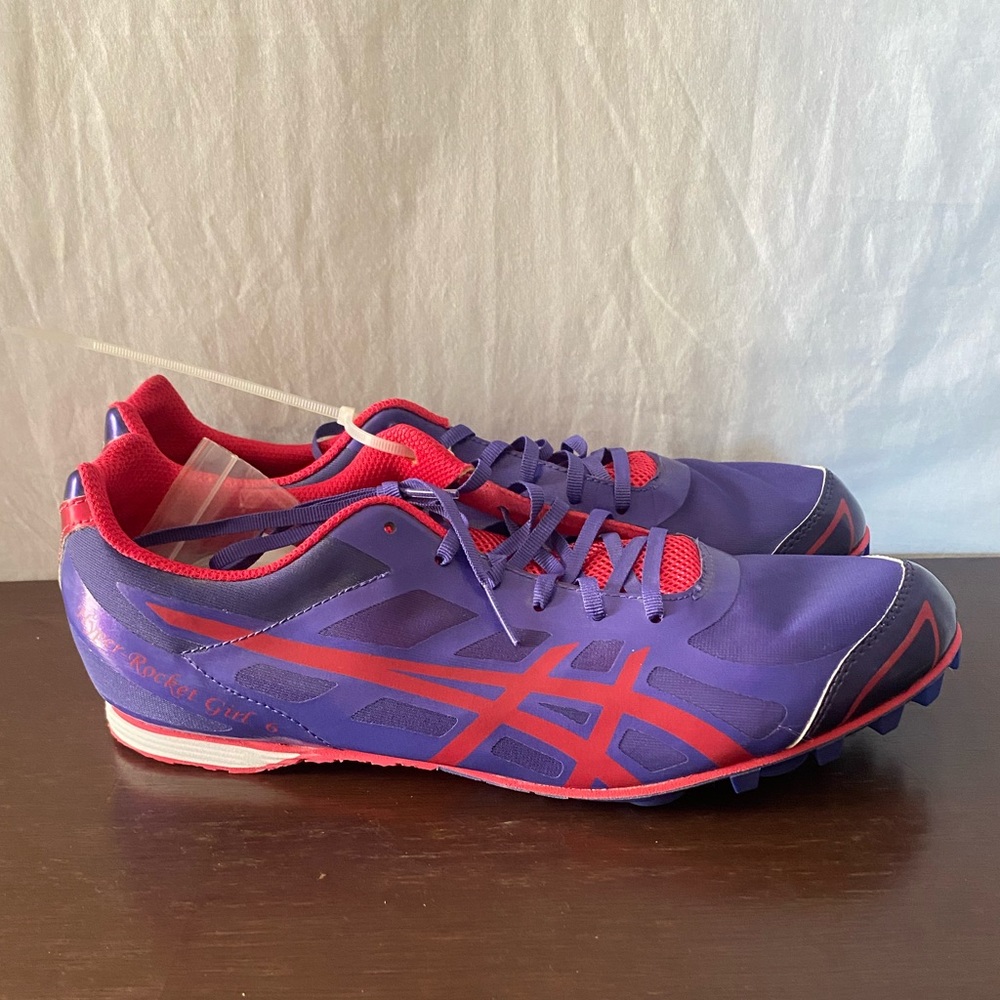 ASICS G355N Hyper-Rocket girl 6 Track SPIKES SHOES CLEATS Purple Pink  Size 10